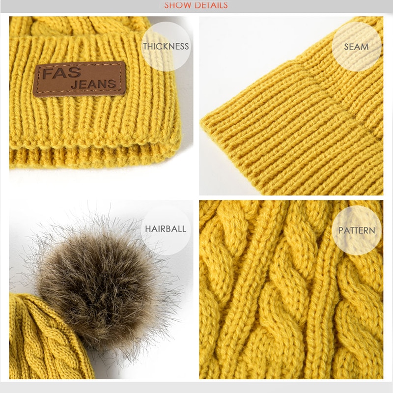 Kids Winter Cap Knitted Beanie Hat